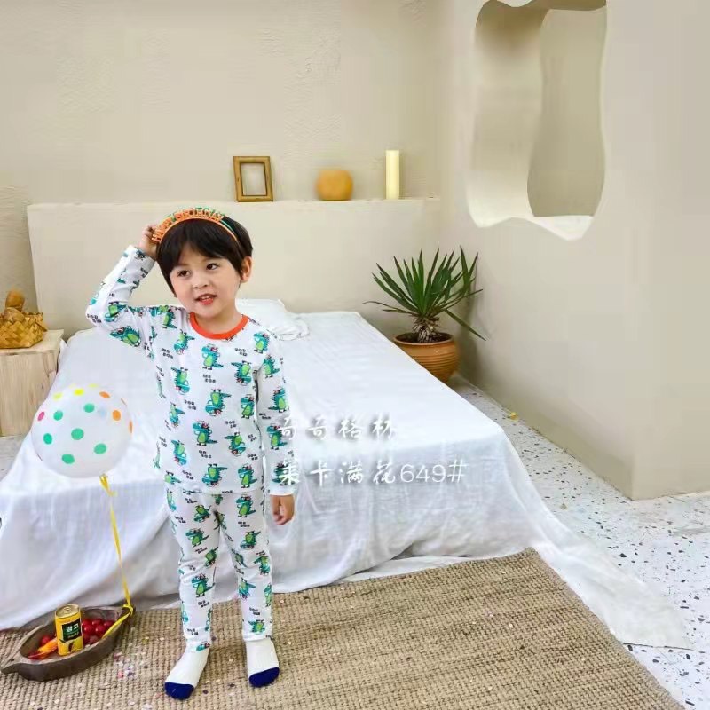 (Size đại 26-38kg) Bộ Dài Tay Xuất Hàn QiQi Cho Bé Trai 6-10 Tuổi