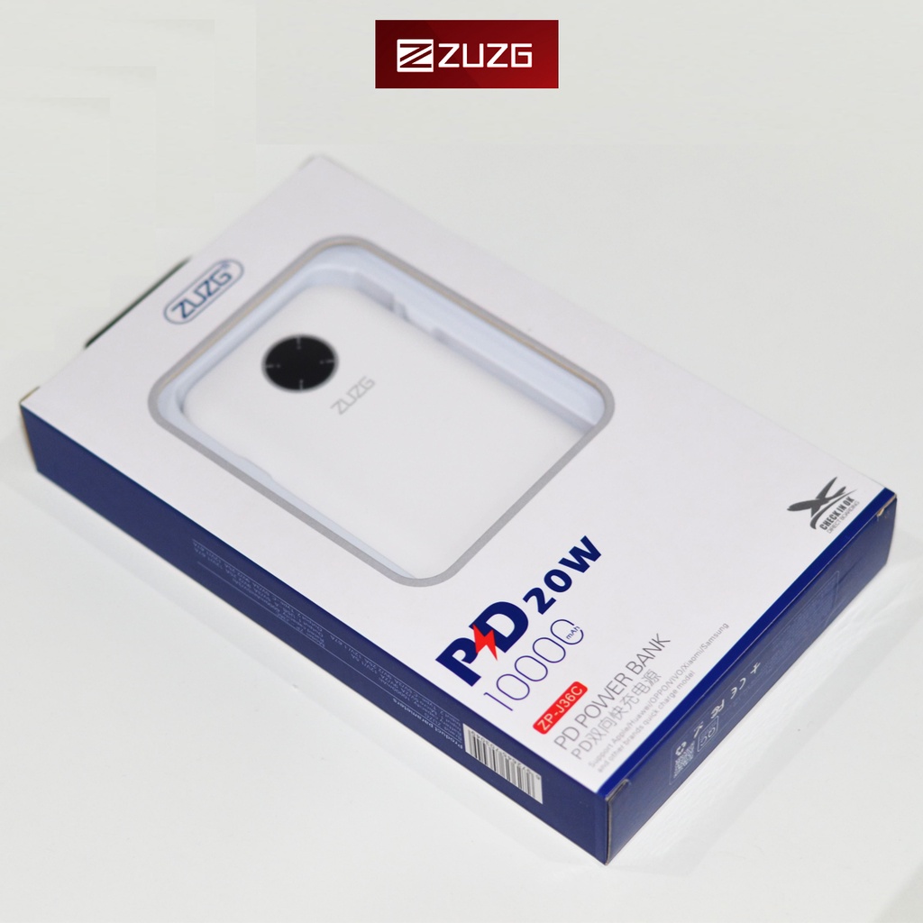 Sạc dự phòng 10000mAH 20W J36C - Hàng chính hãng ZUZG