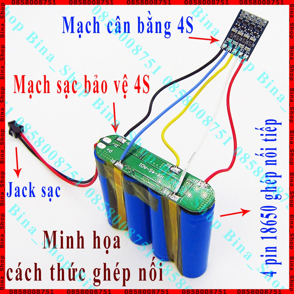 Mạch cân bằng pin Li-ion 18650 2S 3S 4S 5S 6S 7S 8S