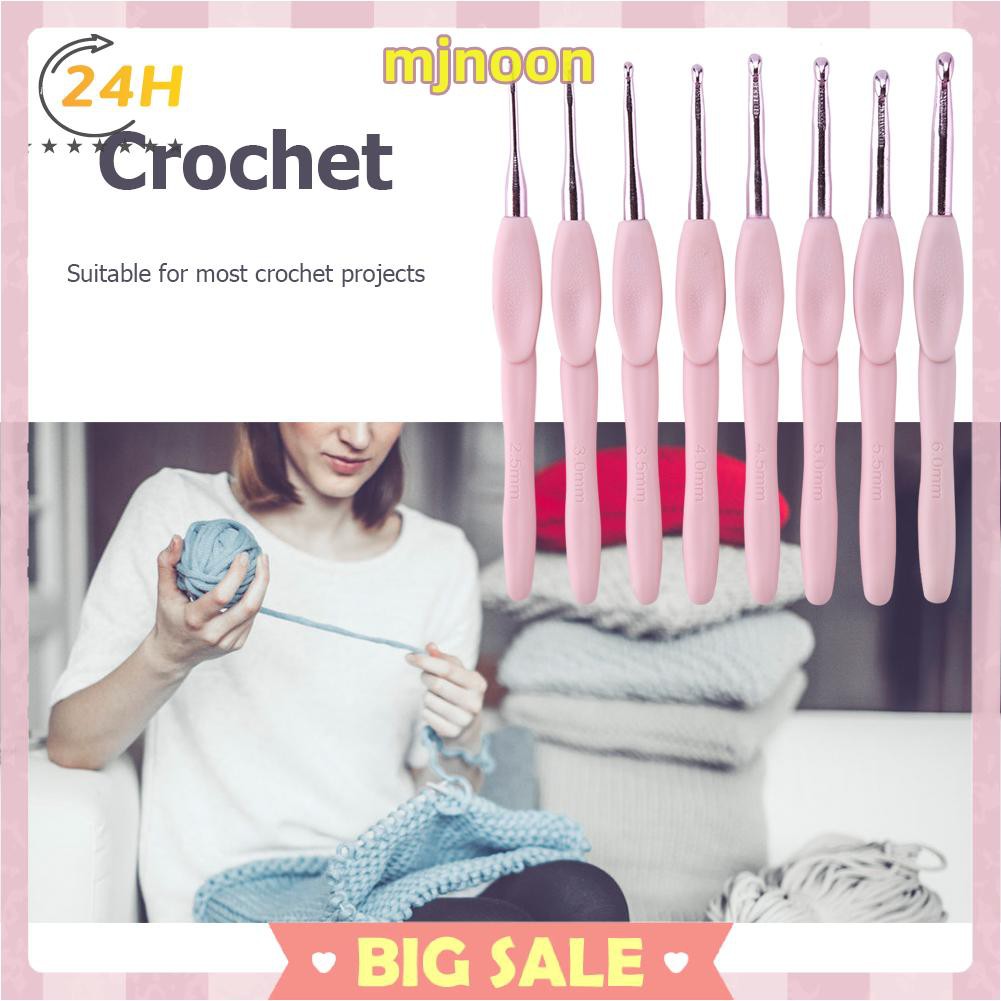 Set 8 kim đan len bằng nhôm tay cầm nhựa tiện dụng