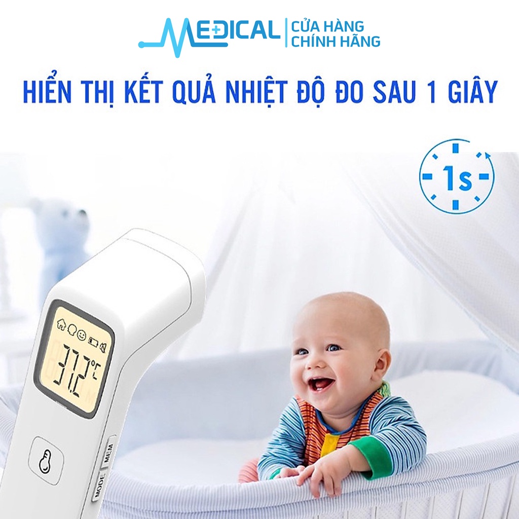 Nhiệt kế hồng ngoại không tiếp xúc JUMPER đo riêng cho người lớn và trẻ nhỏ JPD-FR203 - MEDICAL