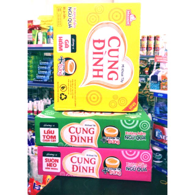 MÌ TÔM CUNG ĐÌNH KHOAI TÂY ĐỦ VỊ -30 gói x80 g