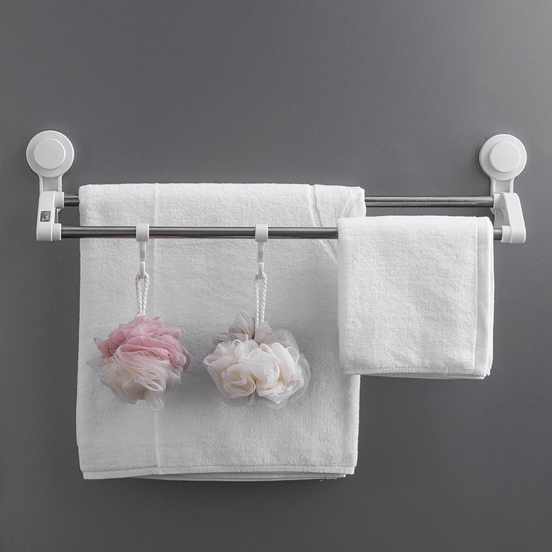 Oenen Bathroom Without Punching Stainless Steel Suction Cup Double Towel Rack 690g