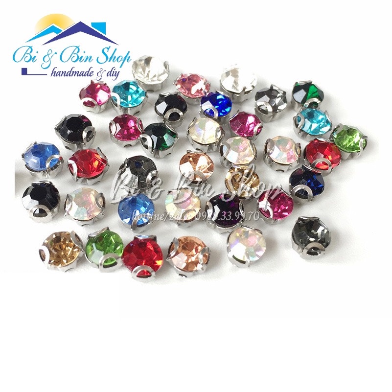 150 Viên Đá Đế S12-3mm Tròn 2D Hạt Pha Lê Đính kết Trang Phục, Làm Phụ Kiện Thời Trang