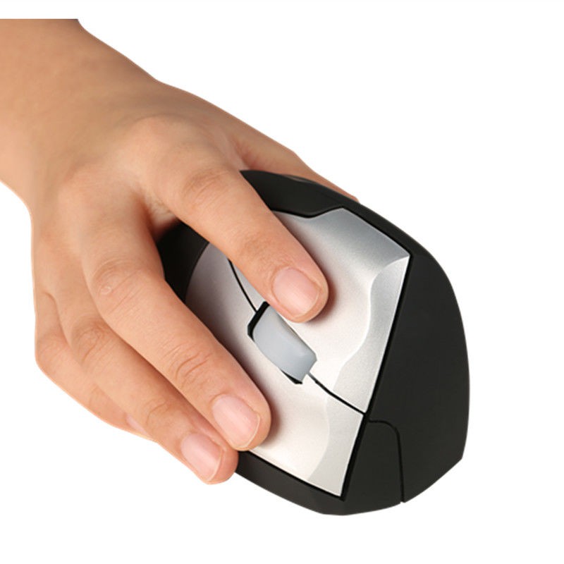 Chuột không dây dọc có thể sạc lại yên lặng tay tiện dụng Cầm máy tính thẳng đứng Bluetooth bằng trái và phải Bút Táo  hộp điện thoại  Chuột