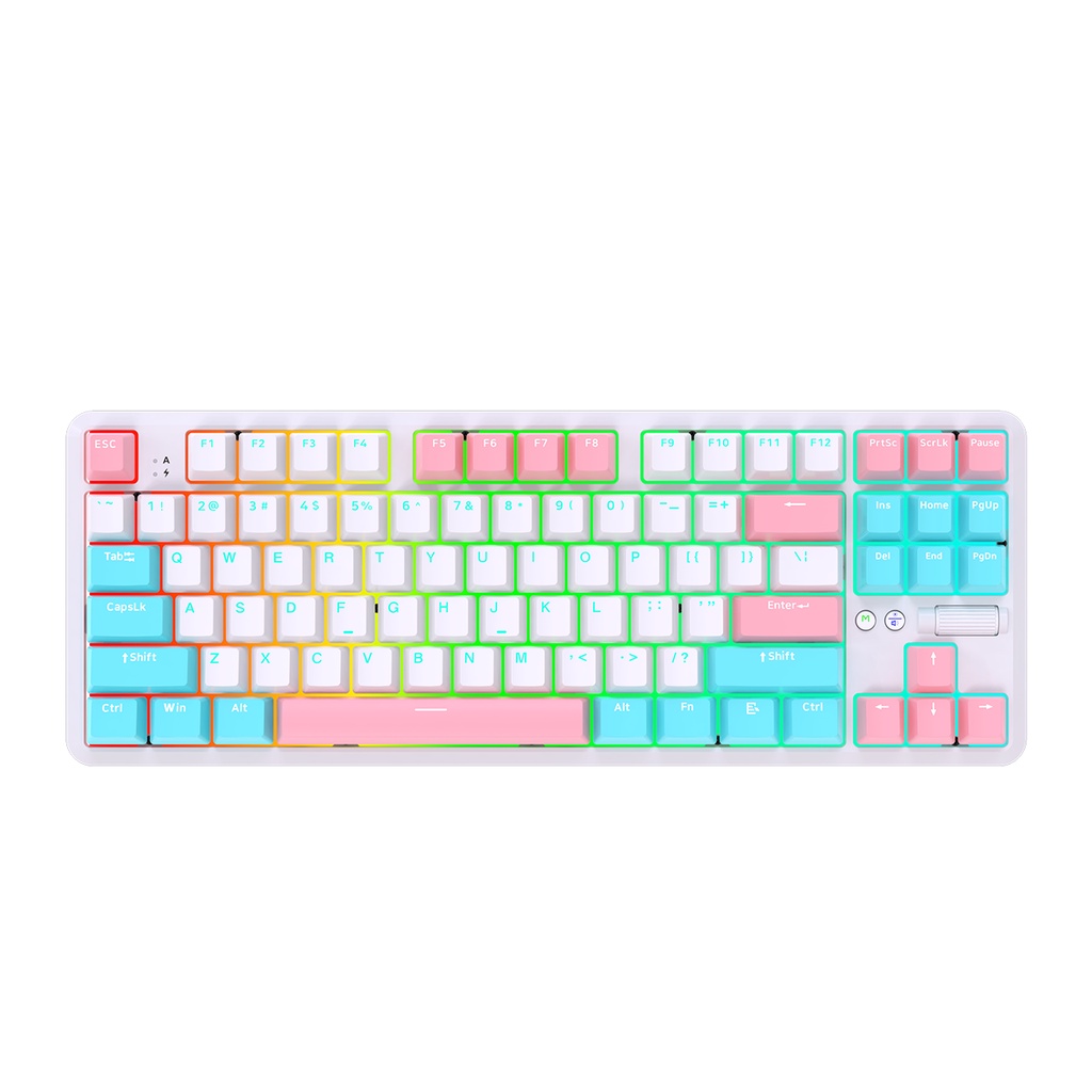 Bàn Phím Ajazz K870T Pro Hotswap Led RGB 3 Mode kết nối Bluetooth 5.0/2.4G/Loại C Có Dây Cơ Chơi Game Win/MacOS/IOS