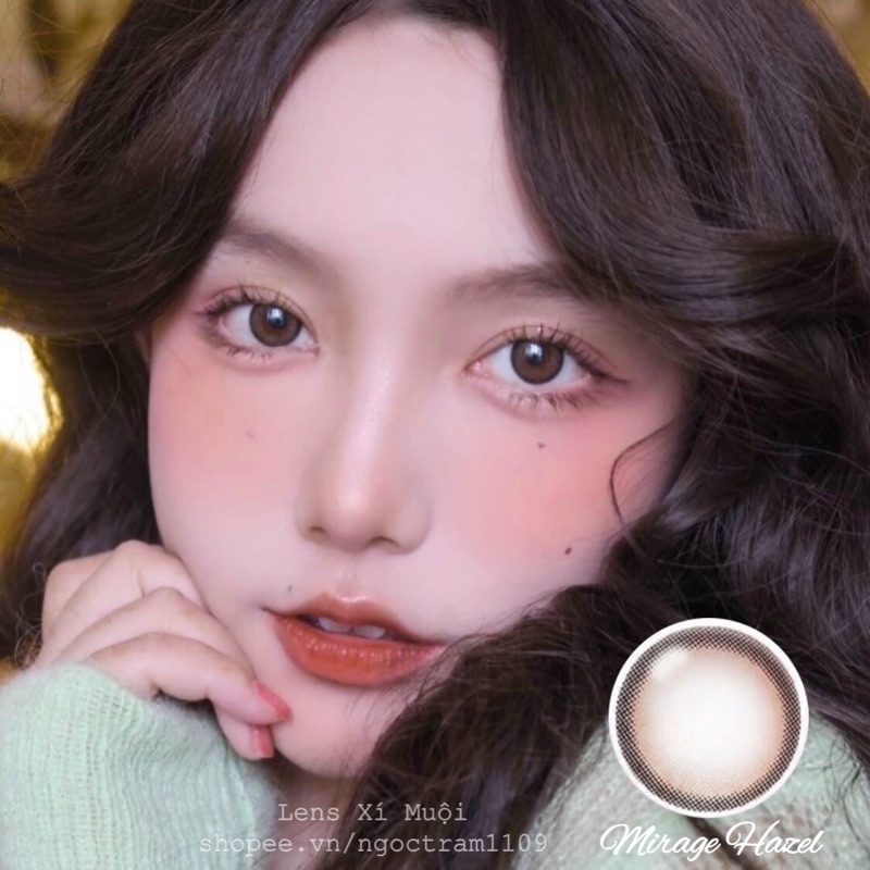 Lens mắt nâu tự nhiên Mirage có độ