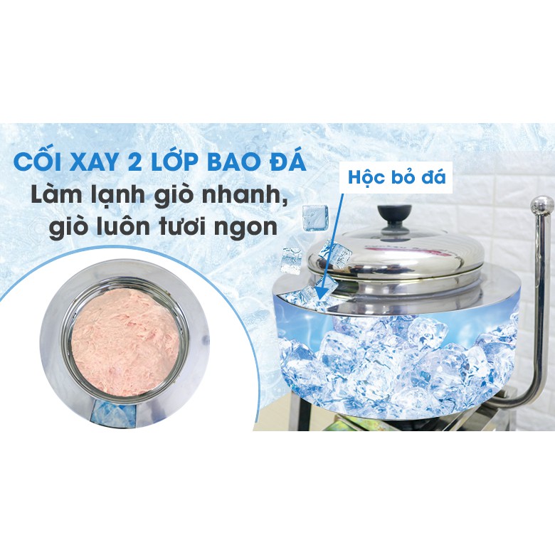 Máy xay thịt làm giò chả Mini 2 kg/mẻ NEWSUN, máy xay nhỏ gọn an toàn, chất liệu inox cao cấp