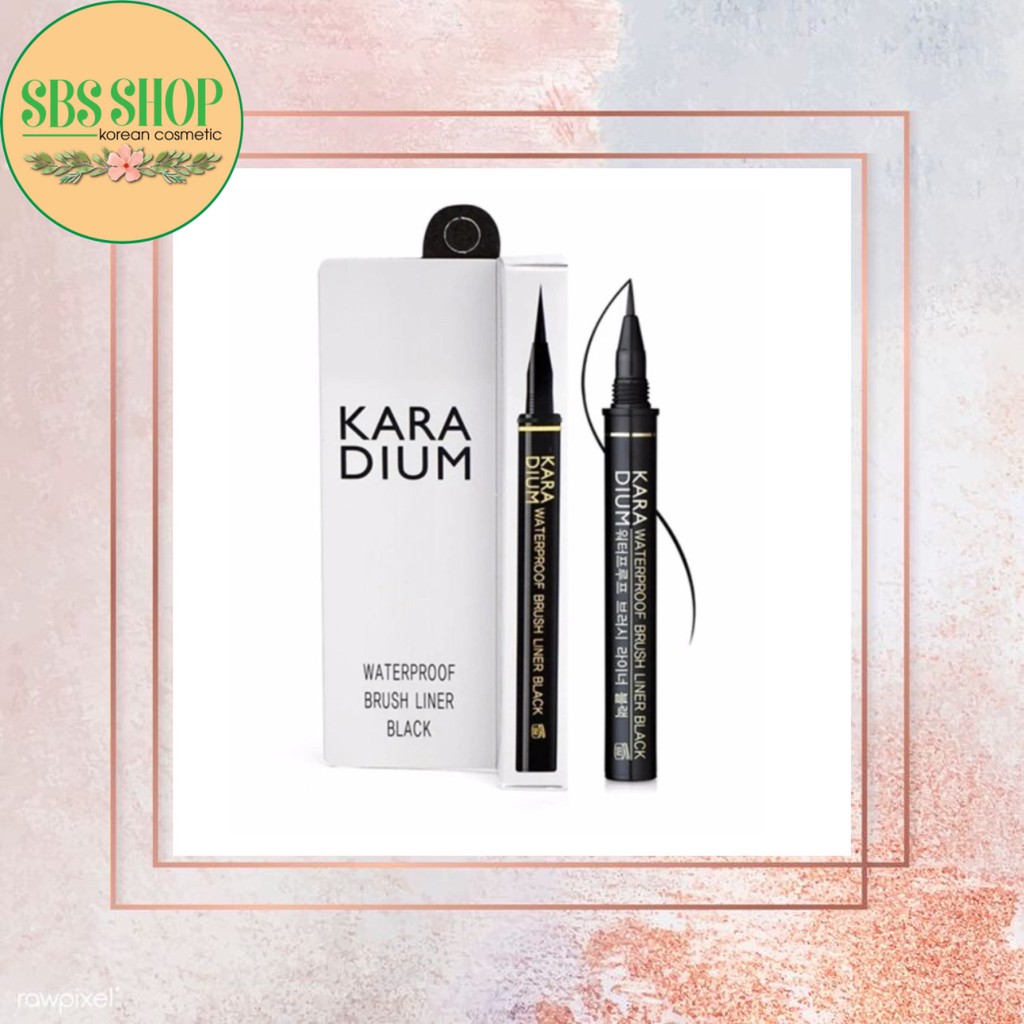 Bút dạ kẻ mắt Karadium Waterproof Brush Liner Black Shopee Việt Nam