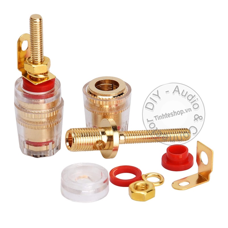 Ổ cắm Loa Amplifier - Cọc loa đa năng Bắp chuối Càng cua Mỏ chim cỡ nhỏ chân dài 42mm