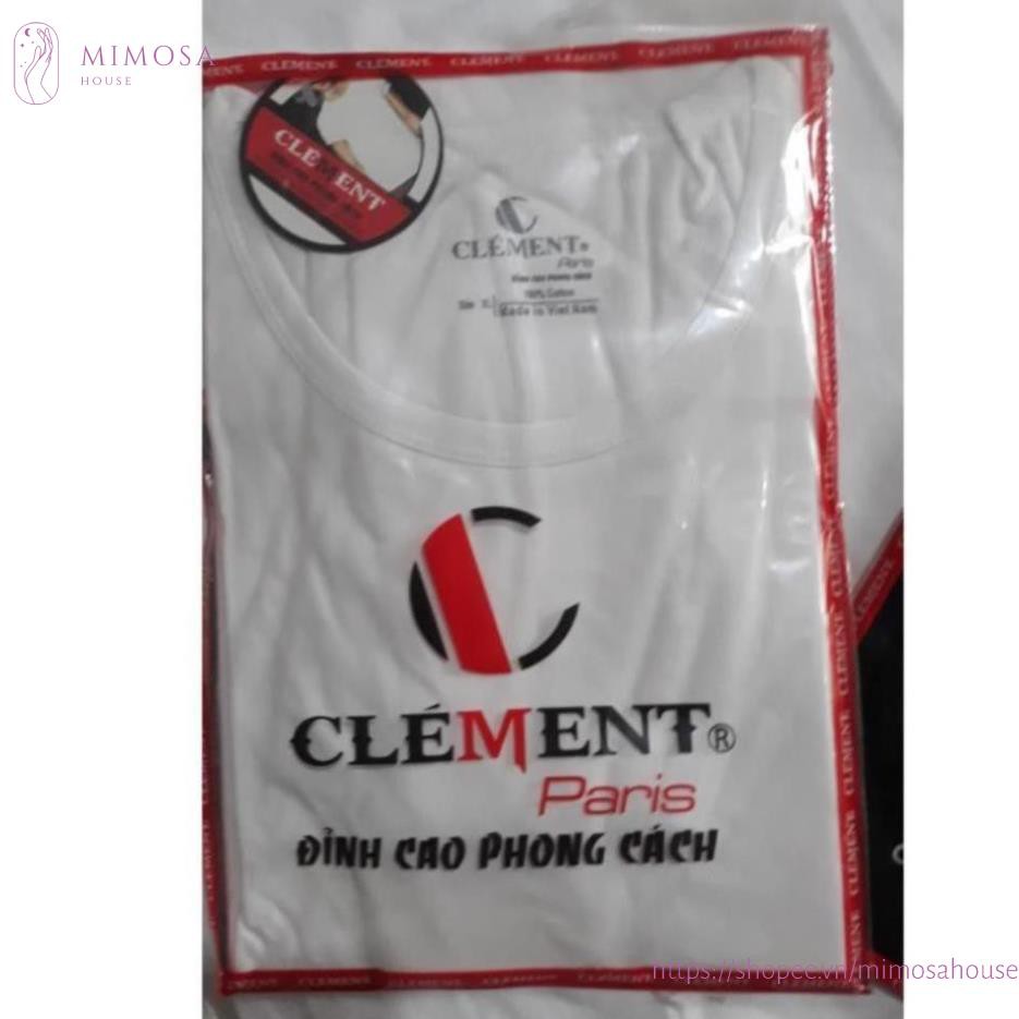 Aó Lót Nam cộc tay Cổ Tròn CLEMENT PARIS Chất Cotton 100%, Hàng Việt Nam xuất khẩu Chất Lượng Cao.Hàng hãng thanh lý