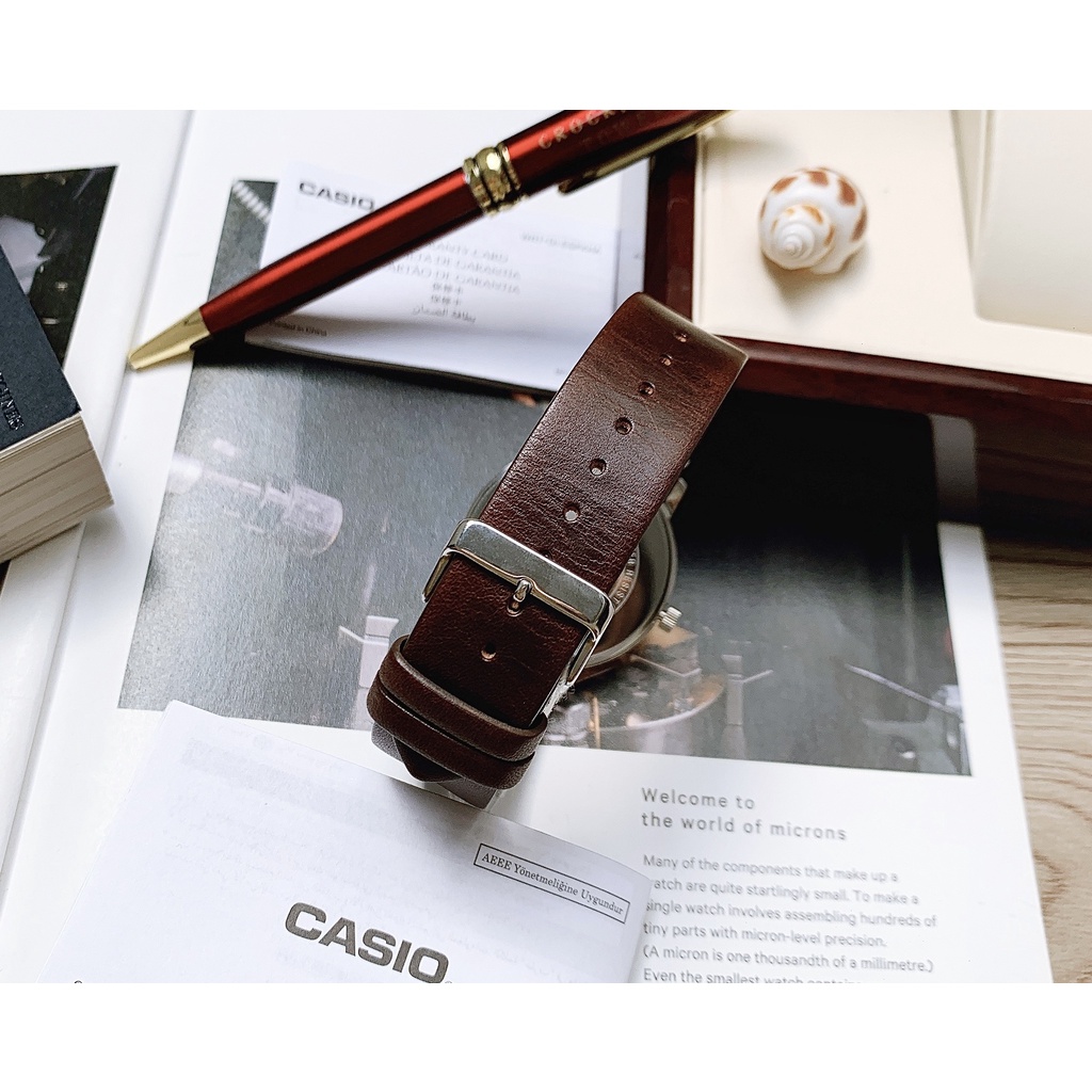 Đồng Hồ Nam Casio MTP-E320L-5EVDF Máy  Pin Pin Dây Da