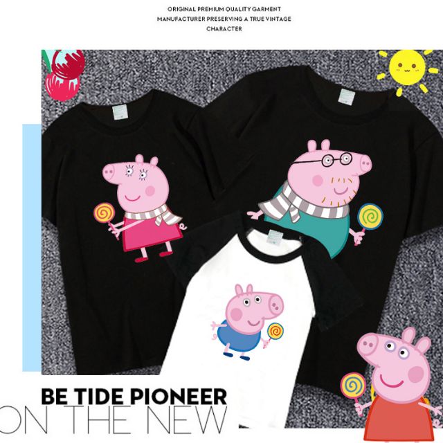 Áo thun gia đình heo peppa