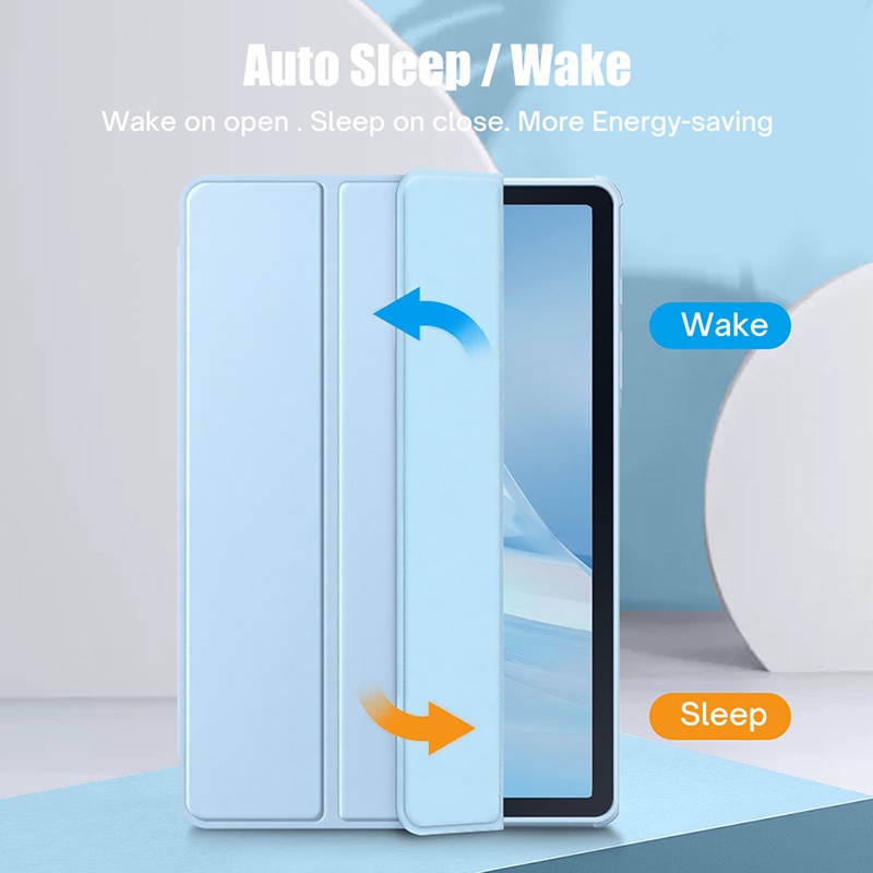 Bao Da Máy Tính Bảng Nắp Lật Nam Châm Tự Động Thức / Ngủ Thông Minh Có Ngăn Đựng Bút Cho Samsung Tab S6 Lite P610 10.4 Inch Chống Sốc