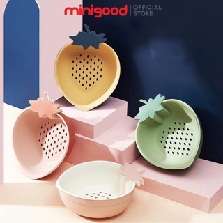 Rổ nhựa 2 tầng dâu tây minigood