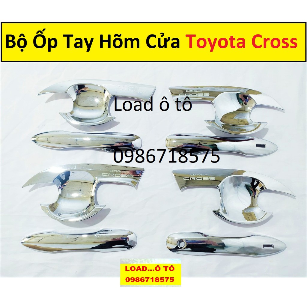 Bộ Ốp Tay Nắm Và Hõm Cửa Xe Toyota Cross 2022-2020 Mạ Crom Sáng Bóng Cao Cấp Nhất Thị Trường