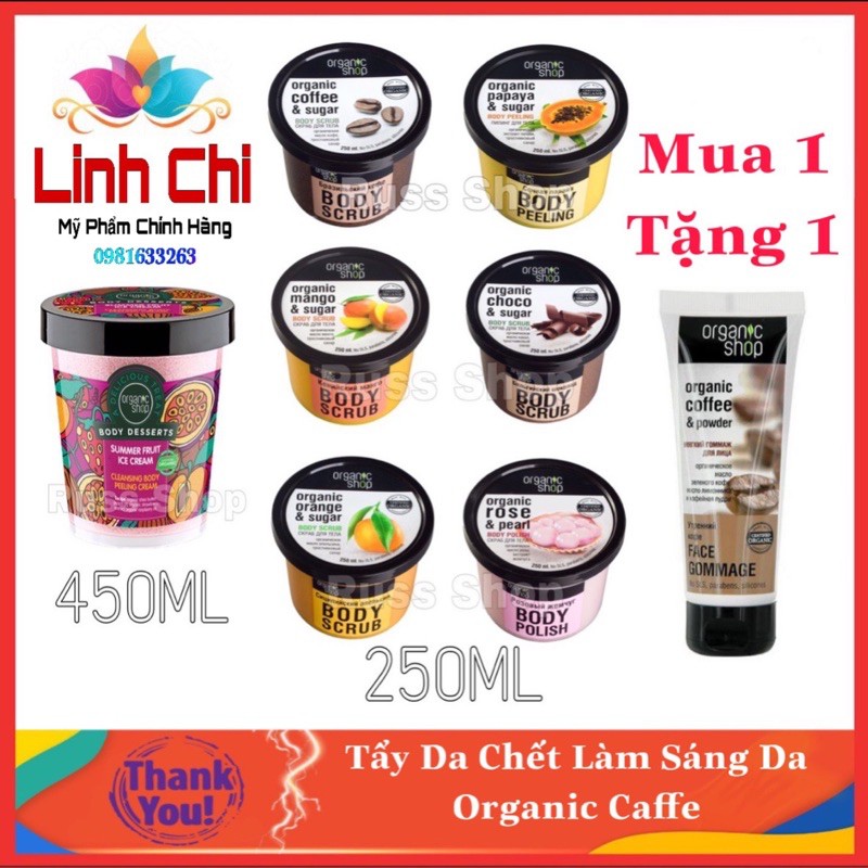 Tẩy Da Chết Toàn Thân Chiết Xuất Caffe Organic