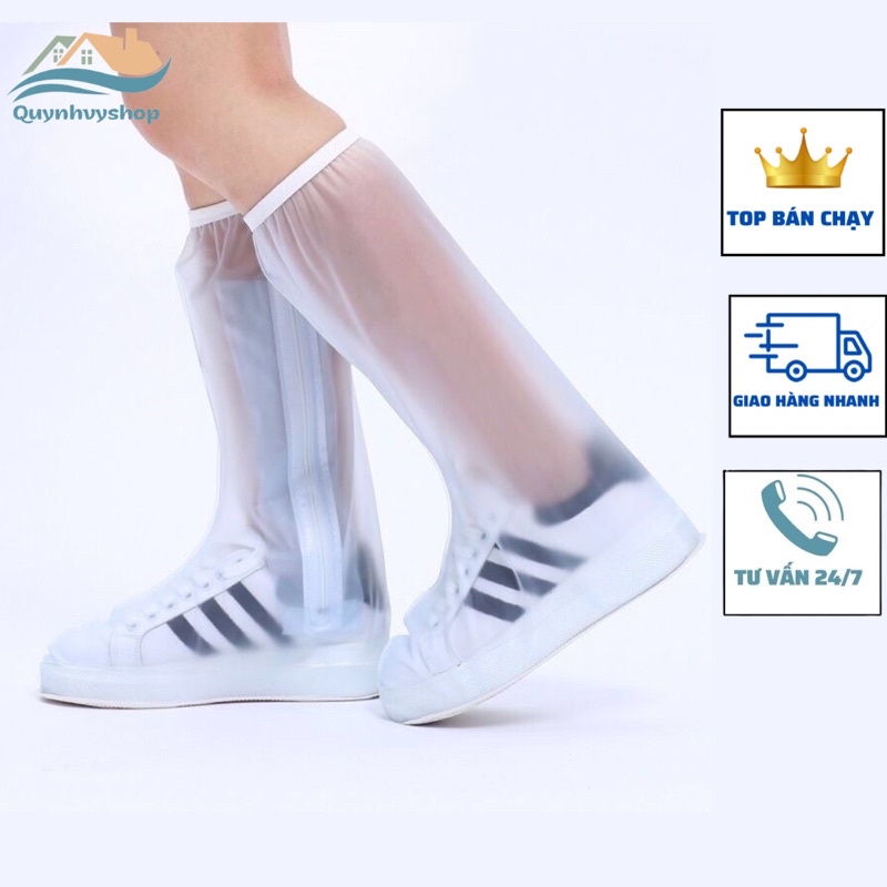 Ủng đi mưa cao cổ chống nước, ủng đi mưa có khoá kéo