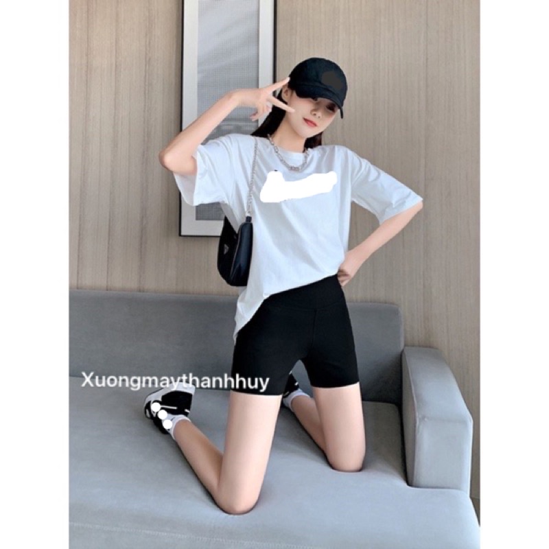 Quần Black Short Vải Thun , Biker short dáng ngắn nữ mùa hè năng động 8211