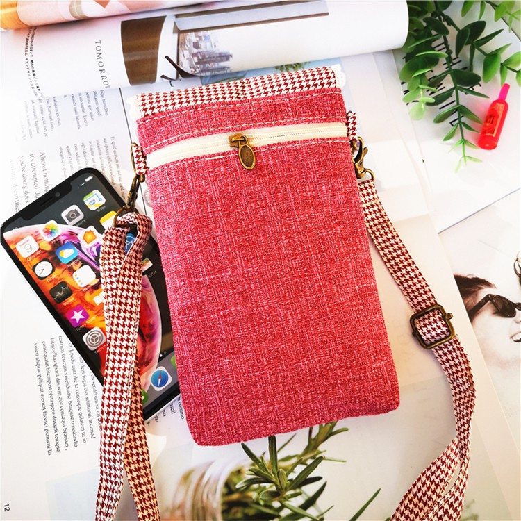 Hàng Mới Về Mới Túi Đựng Điện Thoại / Tiền Xu / Điện Thoại Bằng Vải Cotton Lanh Siêu Nhẹ Tiện Dụng