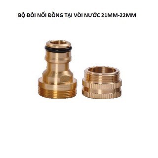 ĐẦU NỐI 2 IN 1 ZEN TRONG - NGOÀI 21MM - 22MM RA KHỚP NỐI NHANH - ĐỒNG THAU - CB662
