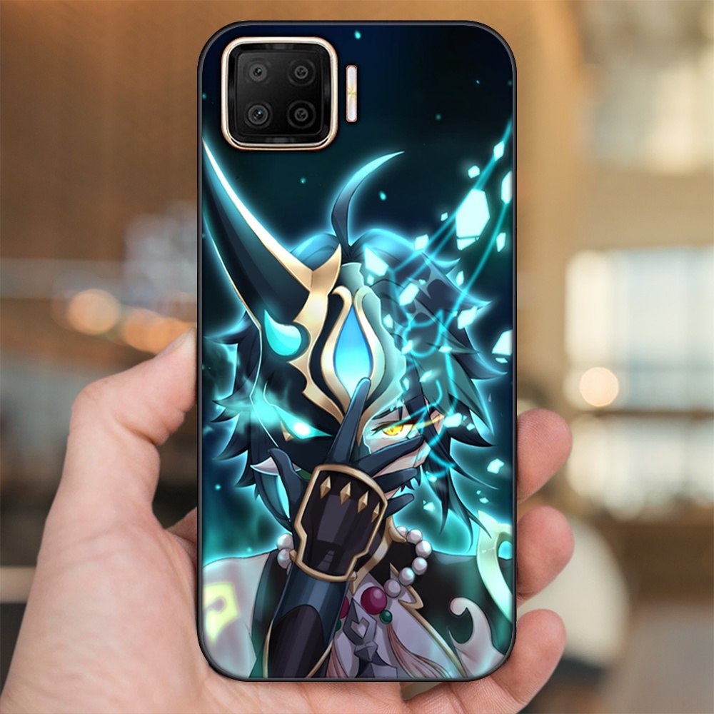 Ốp lưng Oppo A73, A93 4G viền đen in hình Xiao Genshin Impact