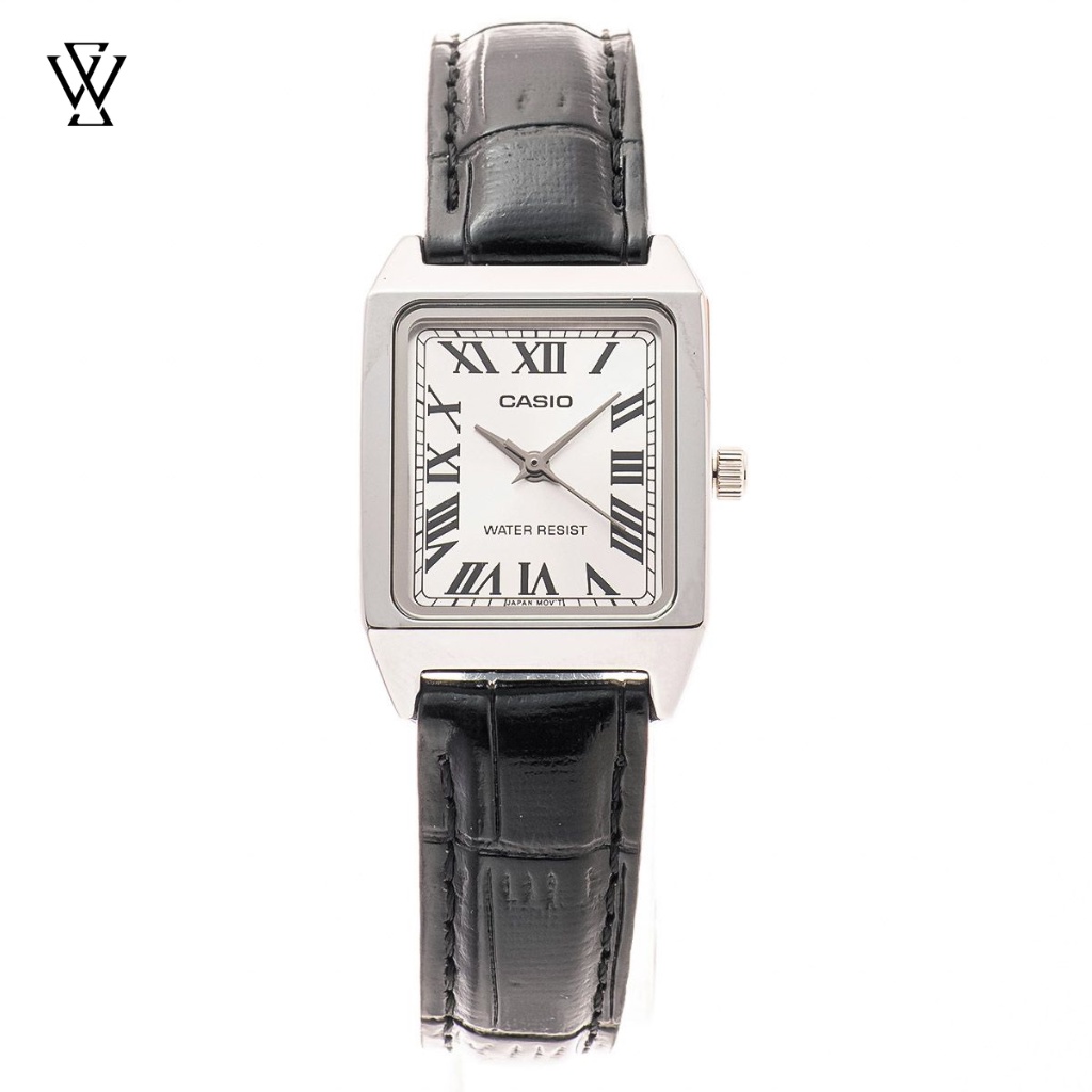 Đồng Hồ Quartz Nữ Casio WATCHSTORE LTP-V007L-7B1UDF Thiết Kế Mặt Kính Khoáng 22mm, Dây Da Và Vỏ Mạ Crom Chống Nước