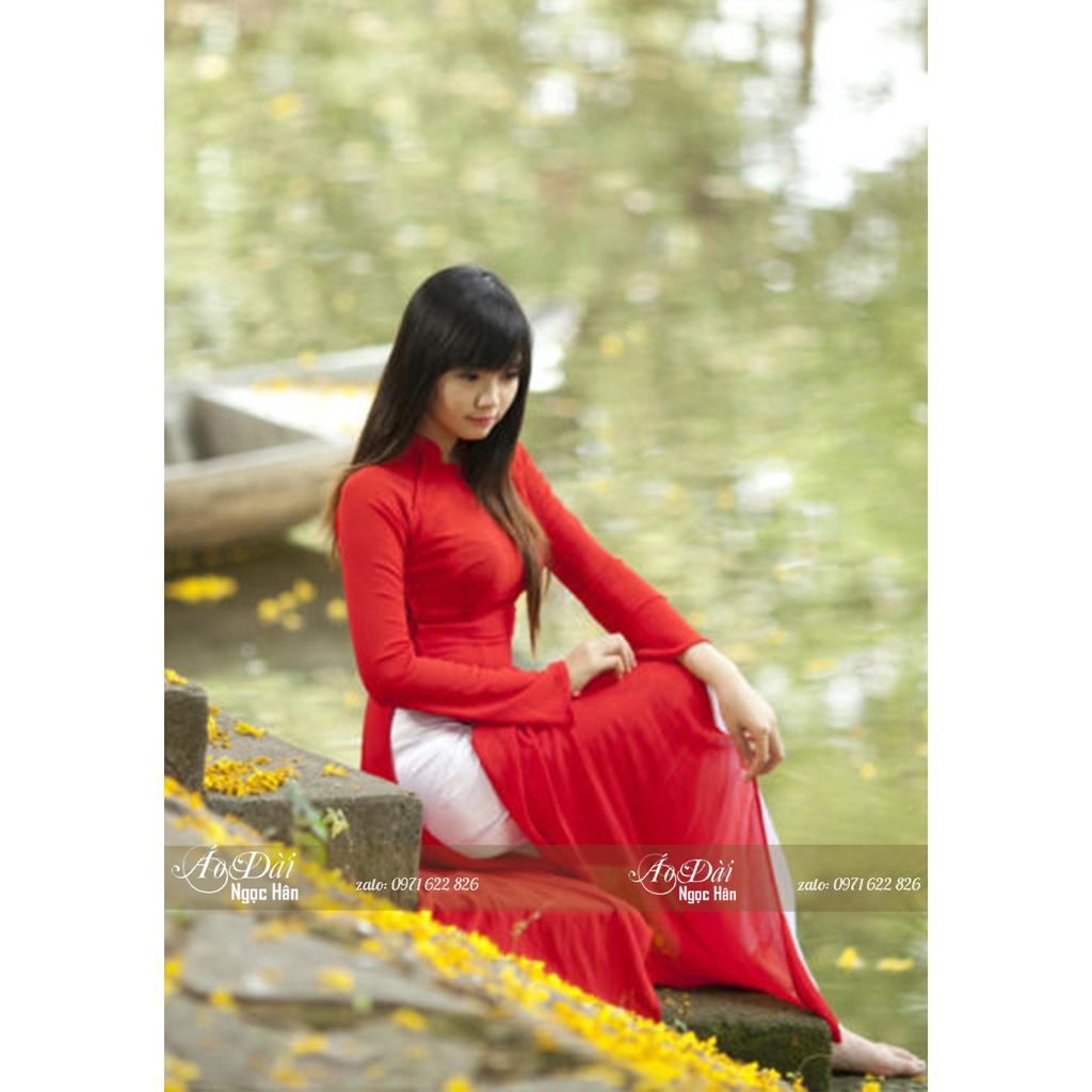 Áo Dài Nữ Truyền Thống 4 Tà Lụa Chifon A18