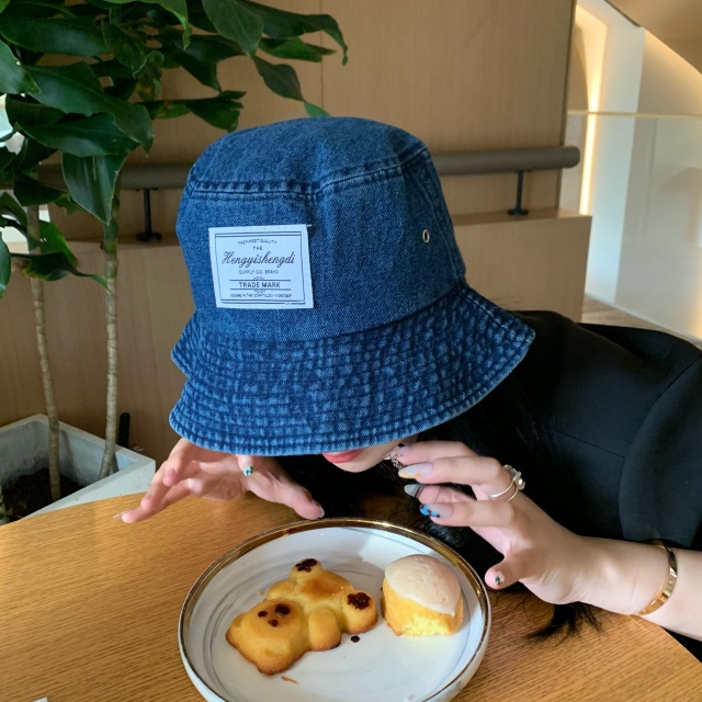 Nón tai bèo denim vành rộng chống nắng phong cách retro nhật hàn mùa hè dành cho nữ