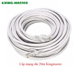 Cáp Mạng LAN Internet Bấm Sẵn KingMaster Dài 20m - Chuẩn Cat 5e