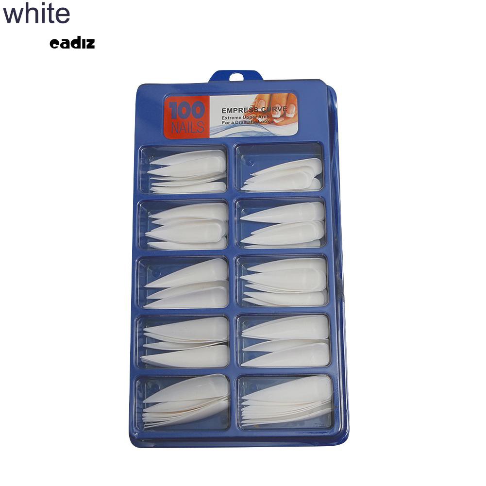 [Hàng mới về] Set 100 móng tay giả trong suốt dùng để trang trí móng nghệ thuật chất lượng cao