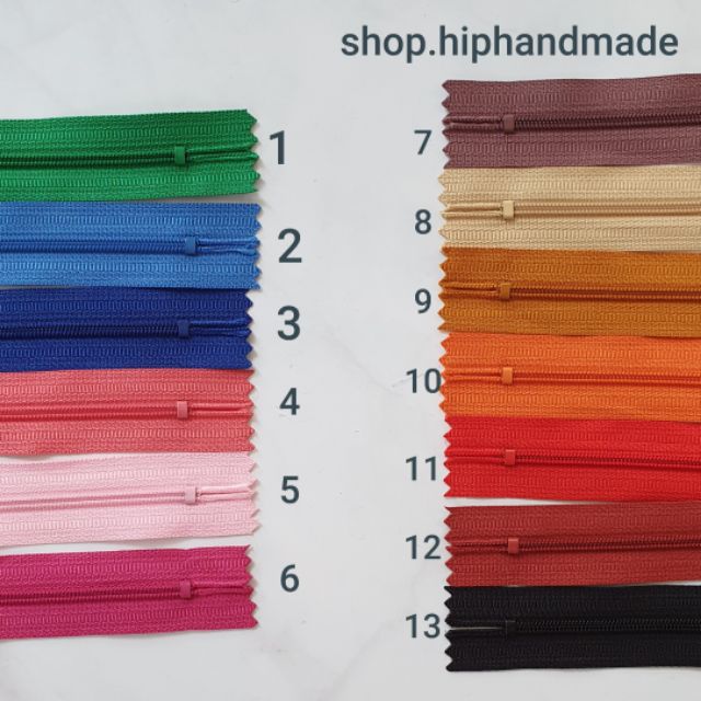 Dây kéo may quần tây, bóp ví dài 18cm