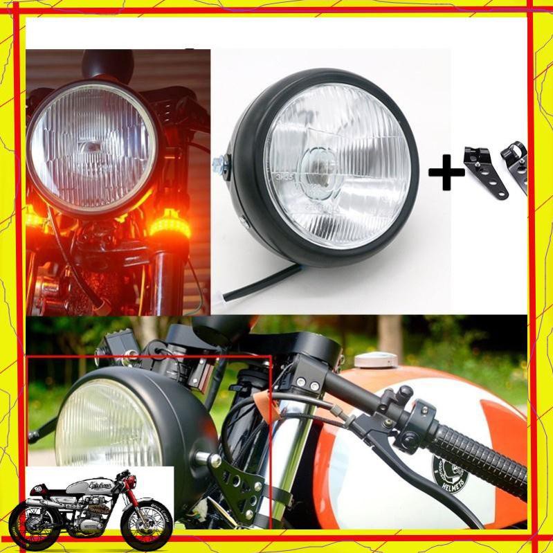 ĐÈN PHA XE MÁY CAFE RACER - GÁO ĐÈN PHA GN125  TRACKER SHOP