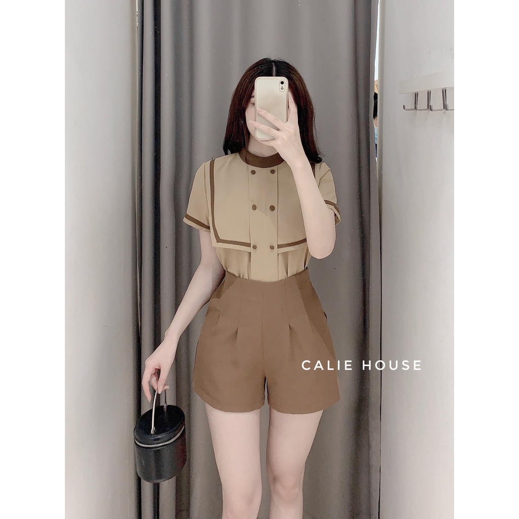 Quần short cạp cao thời trang nữ Calie House Q45