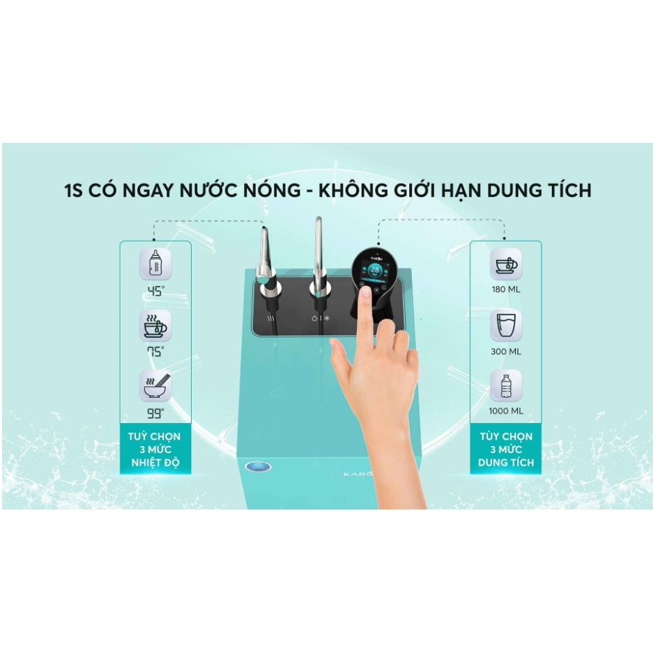 Máy lọc nước nóng lạnh Karofi KAD-N91 công nghệ VoiceCall - Lắp đặt toàn quốc