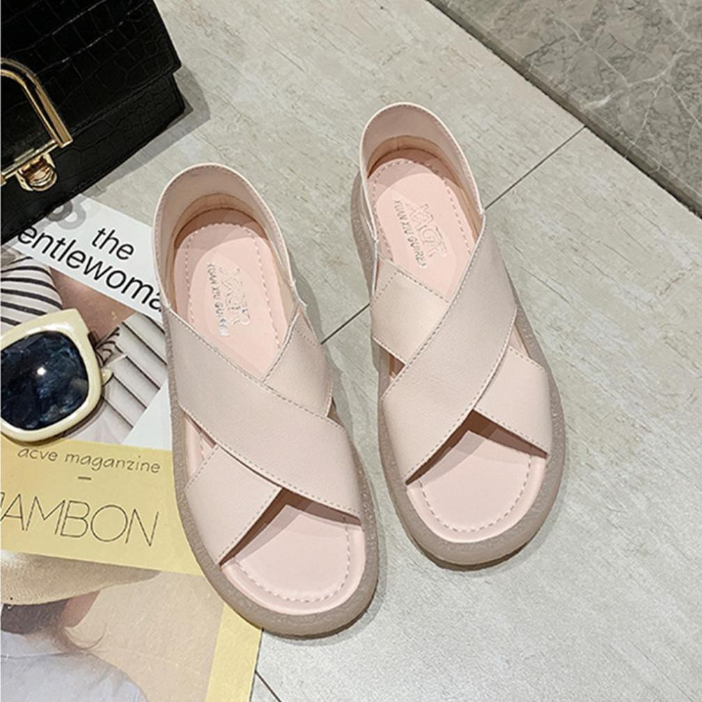 Sandal Nữ  Dép Nữ Thiết Kế thanh Lịch Đế Cao Su Mềm Phong Cách Hót Hít Mùa Hè B48 - Mery Shoes