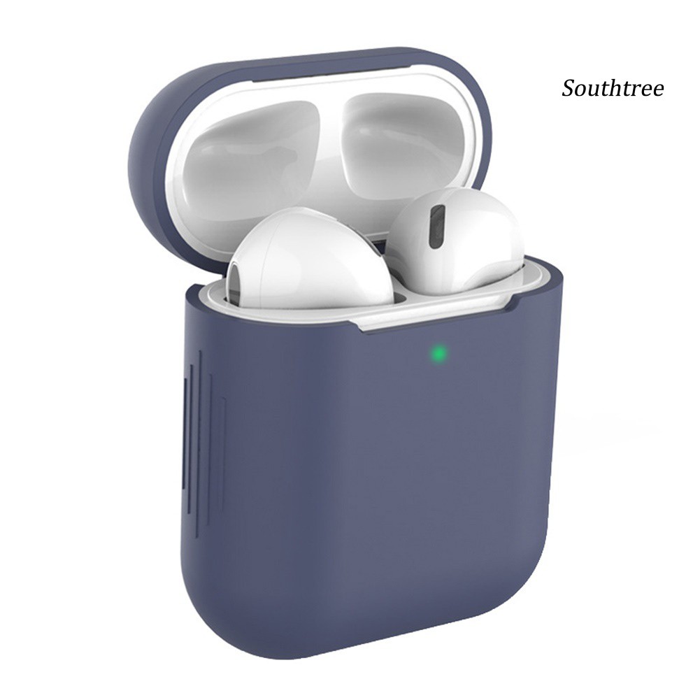 Vỏ Đựng Bảo Vệ Hộp Sạc Tai Nghe Airpods 1 / 2 Bằng Silicone Chống Sốc