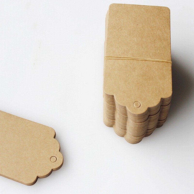 Set 100 thẻ giấy viết nhãn dán thủ công tiện lợi dành cho tiệc sinh nhật