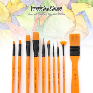Set 10 cọ vẽ tranh chuyên nghiệp