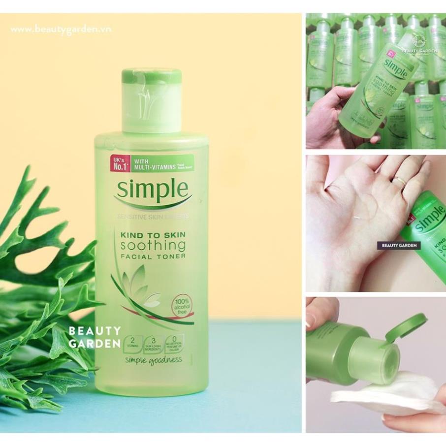 Nước Hoa Hồng Simple 200ml, Toner Simple cân bằng ẩm cho da - Donna.cosmetics