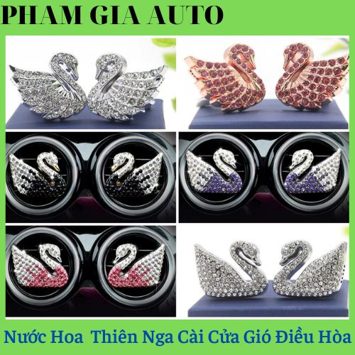 ĐÔI NƯỚC HOA THIÊN NGA Cài Cửa Gió Điều Hòa | Thiên Nga Kim Cương | Cao Cấp