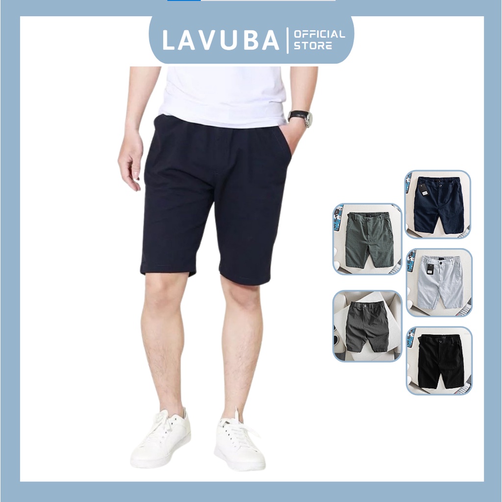 Quần ngố nam , quần đũi ngố thể thao chất đũi giãn cao cấp LAVUBA - QĐN001