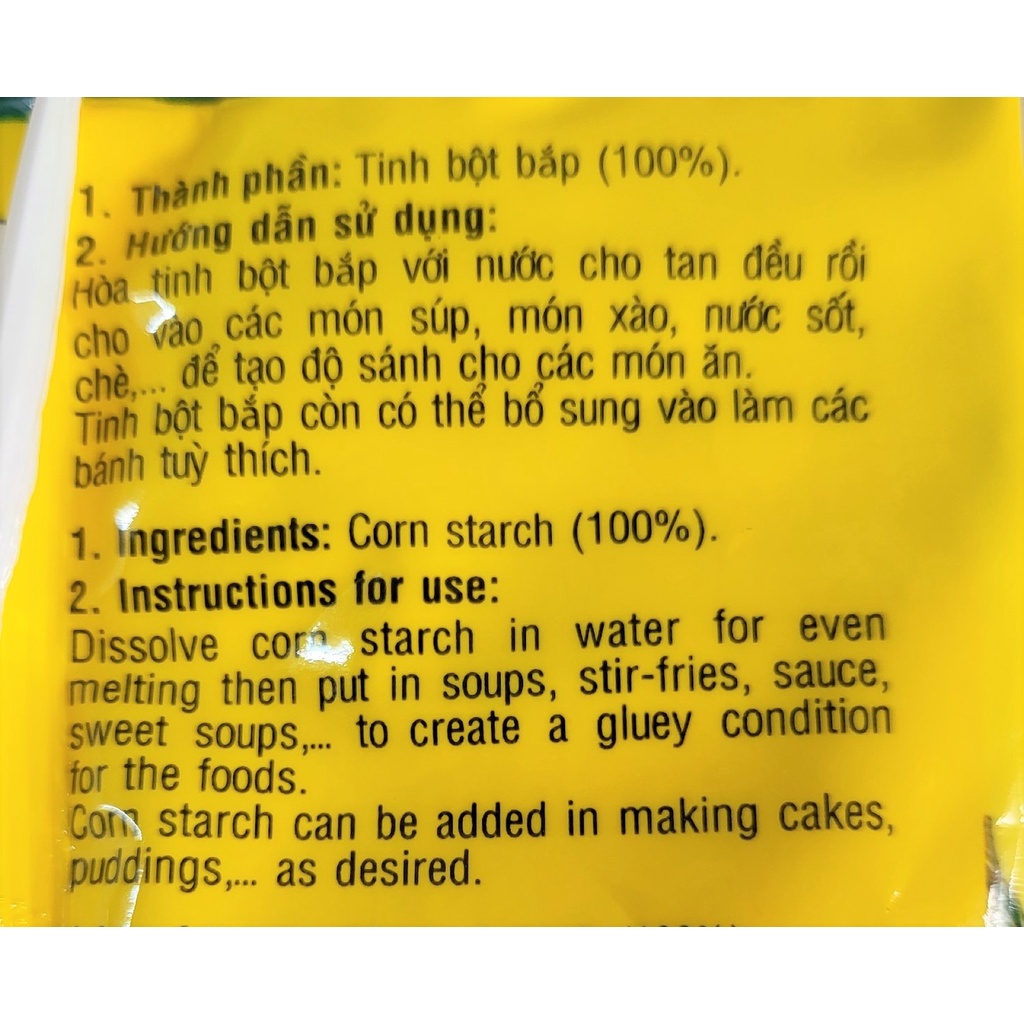 TINH BỘT BẮP Hương Xưa  MIKKO Corn Starch