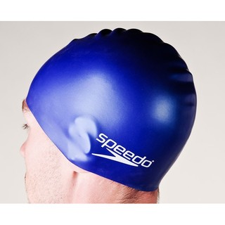 Mũ bơi speedo silicone xanh