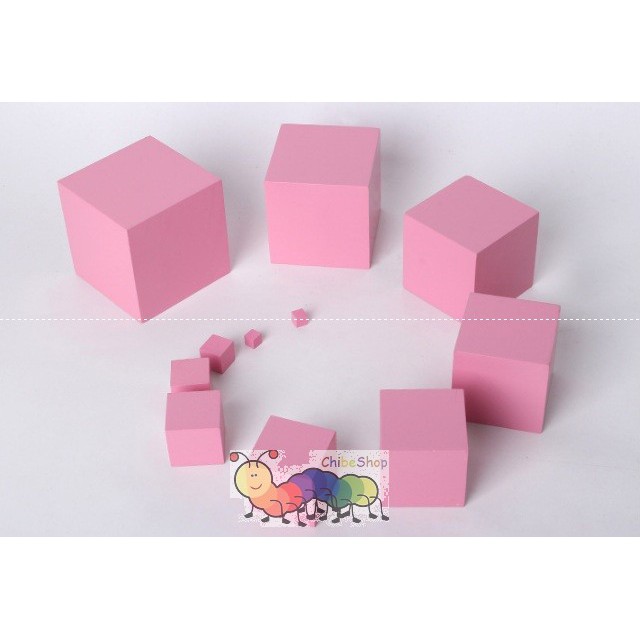 Tháp hồng cỡ to, Pink tower - Giáo cụ montessori