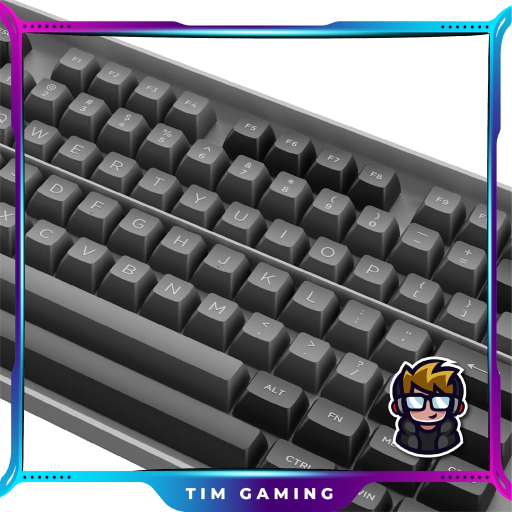 Bộ keycap bàn phím cơ Akko – Black & Silver