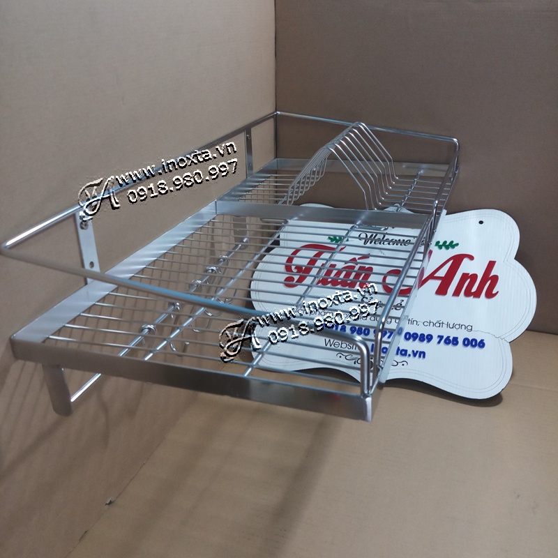 Kệ úp chén bát 1 tầng inox 304 - Kệ inox 304