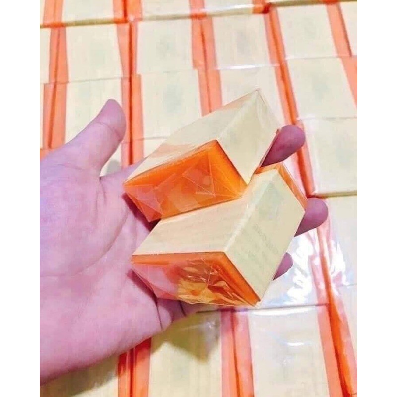 Xà Phòng Cam Nghệ Thái Lan - Soap Giảm Mụn Lưng Trắng Da