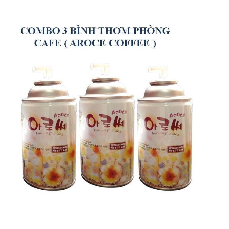 Combo 3 bình nước hoa xịt phòng AROCE mùi cafe PT UTIHOME