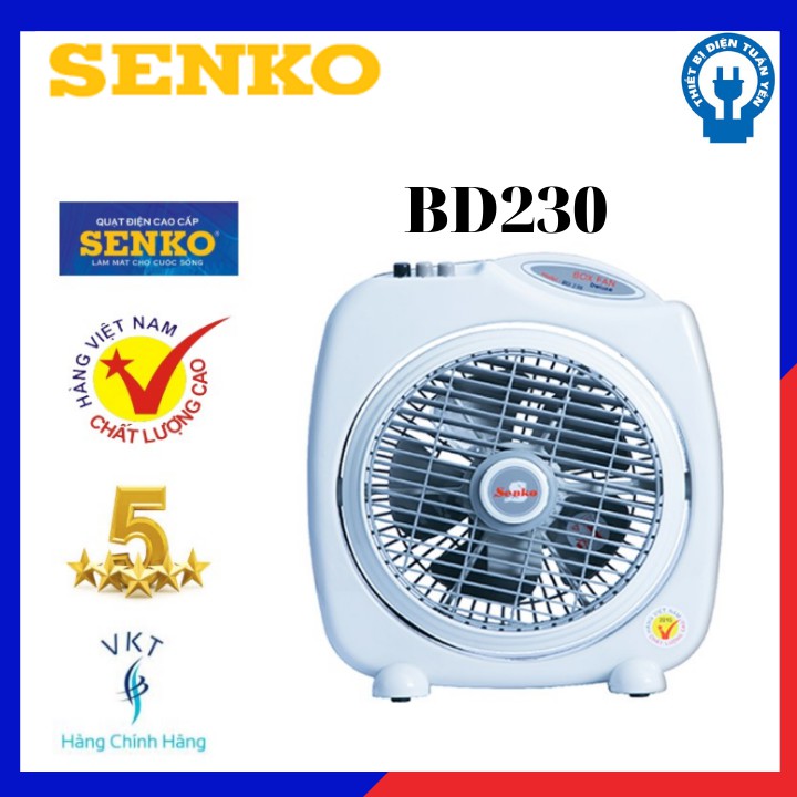 [Giao hỏa tốc 1H] Quạt bàn đảo/quạt hộp 2 tấc Senko BD230 - Hàng chính hãng-Bảo Hành 2 năm